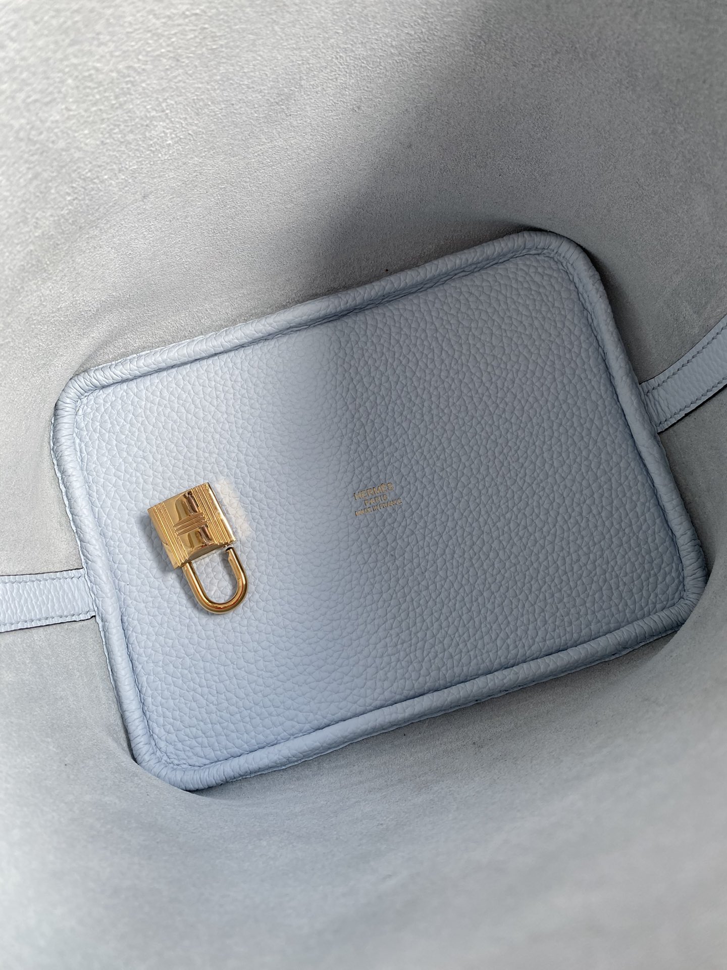 Hermes Picotin Lock 18 Bag In Sky Blue Clemence Leather